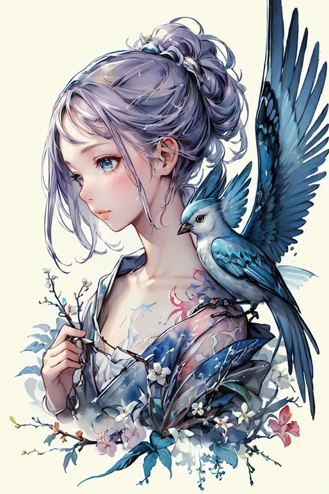 (style of Agnes Cecile:1.3), a bird, fantasy creature,
best quality, masterpiece, ultra high res, intricate details, illustration, painting, watercolor,