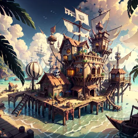 <lora:PiratePunkAIV4-000004:.9> PiratePunkAI village