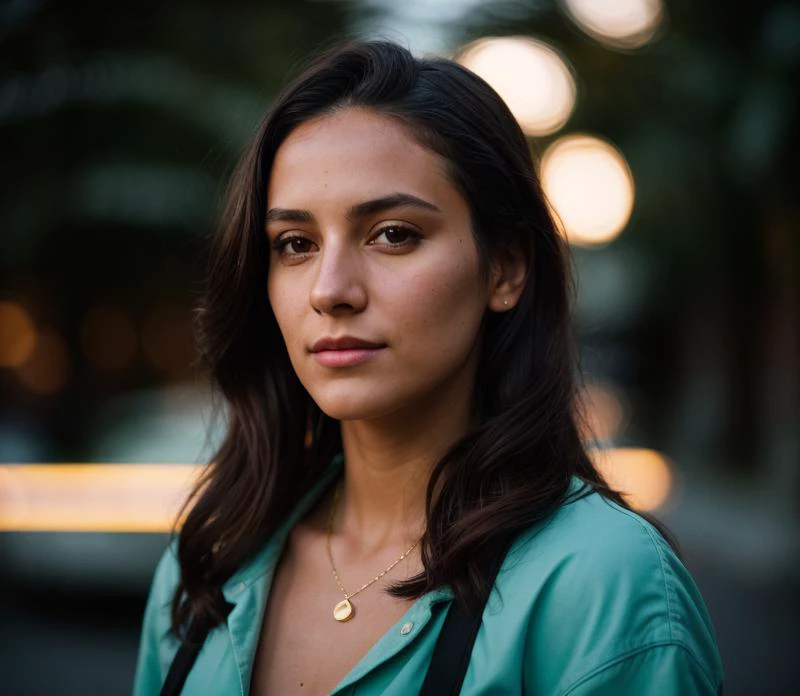 arafed woman with a green shirt and black suspender belt