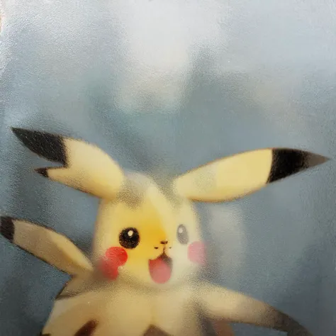 Pikachu viewed through frosted glass <lora:Frosted_Glass:1>