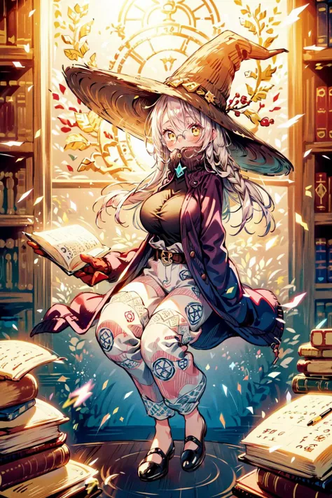 <lora:FinalFantasy_FemaleBlackMage:0.85>, ((BlackMageFFT, long hair, blonde hair, yellow eyes, witch hat, hat, covered mouth, blue coat, black shirt, belt, striped pants, gloves, shoes,)):1.22,
BREAK((1woman, adorable, cute , clear face, solo), (full body:...