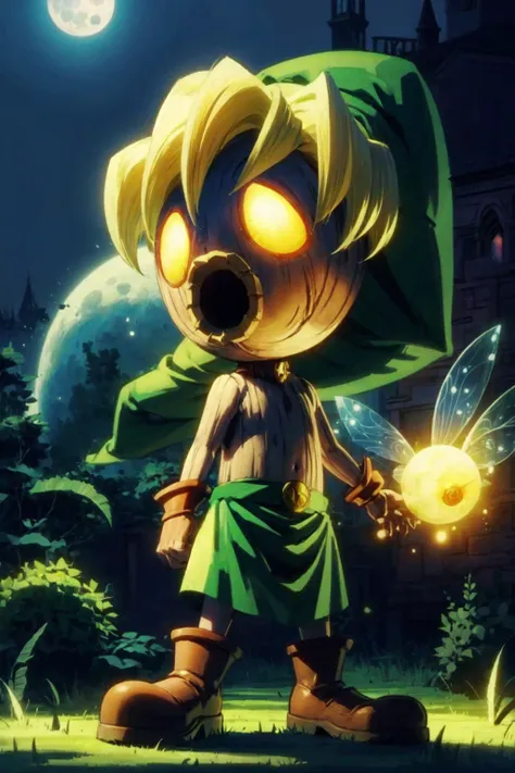 a cartoon image of a little boy with a green cape and a yellow lantern