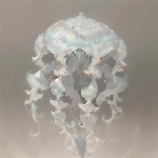 best quality, masterpiece, a portrait of a creature <lora:25_preal_1v5_768_0001BD5e_NR128NA128off:0.8> mix_(jellyfish), jellyfish, transparent, charturnerv2, A character turnaround of a jellyfish creature. Multiple views of the same character.