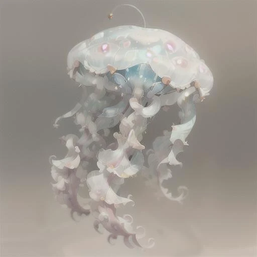 best quality, masterpiece, a portrait of a creature <lora:25_preal_1v5_768_0001BD5e_NR128NA128off:0.8> mix_(jellyfish), jellyfish, transparent, charturnerv2, A character turnaround of a jellyfish creature. Multiple views of the same character.