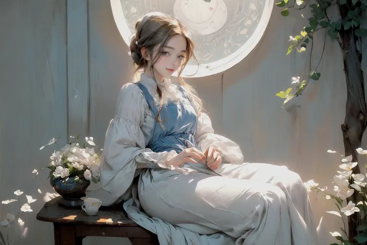 masterpiece, best quality, (extremely detailed CG unity 8k wallpaper, masterpiece, best quality, ultra-detailed, best shadow), (chromatic aberration),(girl:1.5),(ultra-detailed),((cute face)),((full body)),
((
Girl,1800s, Victorian Girl, Fields, Moonlight,...