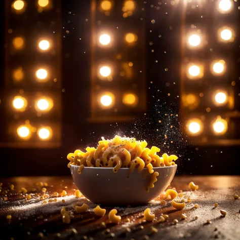 commercial photography, mac and cheese, studio lighting <lora:journeylora:1>, (good composition), (in frame), centered, 8k, 4k, ...