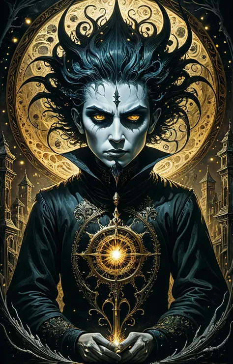 breathtaking illustration in the style of [gris grimly|Clive Barker|hr giger|greg tutiwski],sparks fear and imagination in the viewer,masterpiece,intricately detailed,awe inspiring,"Thief of Dreams",. award-winning,professional,highly detailed,