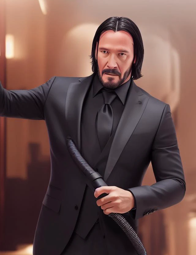 john wick selling vacuum cleaner