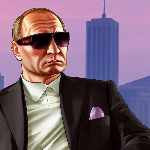 gta v style of wladimir putin,
putin looking at the camera standing in a field, balenciaga style, sun glasses, full body,