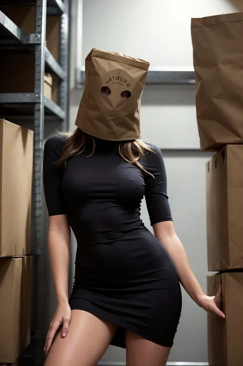 paper bag on head