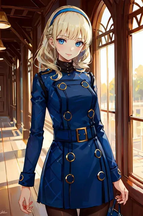 ultra detailed, masterpiece, best quality,
solo,
cowboy shot,
facing viewer,
smile,
<lora:Velvet-Room-F-OutfitV2_Fp:1> velvetfoutfitv2, pantyhose, hairband,
1girl, blue eyes, long blonde hair, french braid, bangs, medium breasts, long hair, blonde hair,
pa...