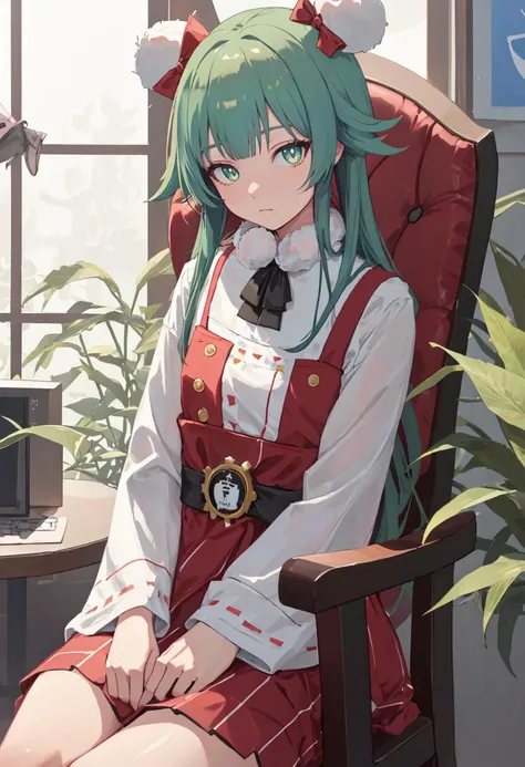 (safe:1.10), best quality, masterpiece, highres, solo, (momiji_bluearchive:1.10), sitting, sitting on chair, chair, cowboy shot, looking at viewer, 22 <lora:momiji_bluearchive:0.80>