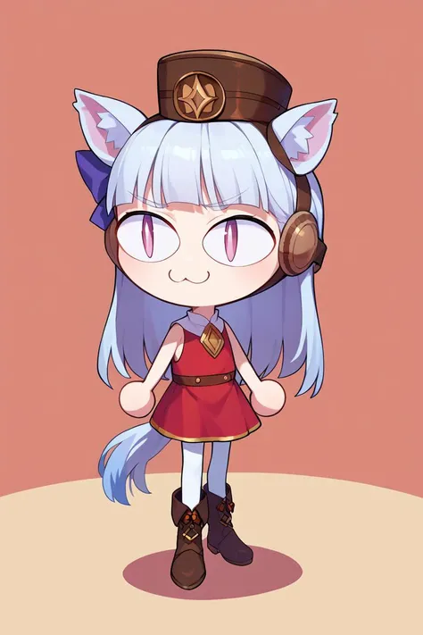 a cartoon girl with headphones and a cat ears