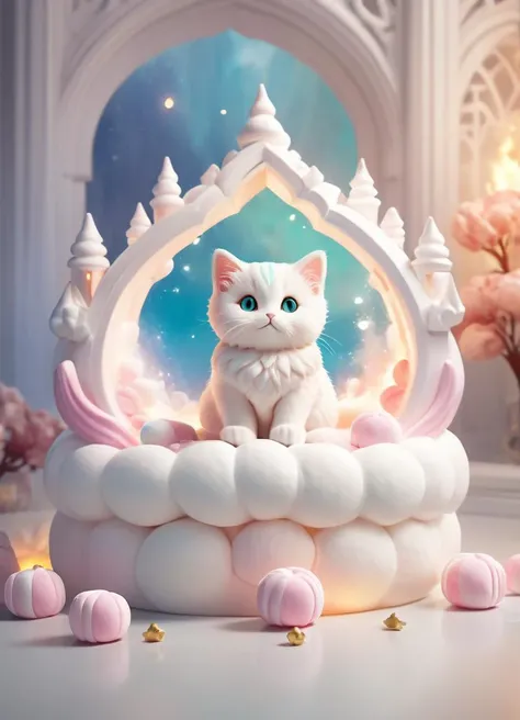 ethereal fantasy concept art of  Marshmallow, cat, animal focus
 <lora:MarshmallowXL:1>, , <lora:FILM_PHOTOGRAPHY_STYLE:0.25> . magnificent, celestial, ethereal, painterly, epic, majestic, magical, fantasy art, cover art, dreamy