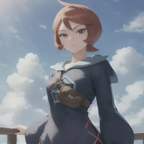 anime,1girl, (masterpiece, best quality),
beautiful, extremely detailed face, perfect lighting,solo, arezu (pokemon), cowboy shot ,
blue sky, clouds, 
 <lora:arezuPokemonLegends_pokearezu:0.8>