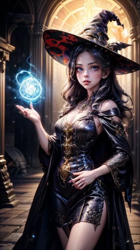 1girl, (((witchcore, witchcraft,))) , magician, spell magic, ((magic in hand)), (( light magic)), (masterpiece, best quality:1.4),(absurdres, highres, ultra detailed:1.2),(using light magic:1.4), striking visuals, upper body , <lora:magician_beta_1:0.8>
