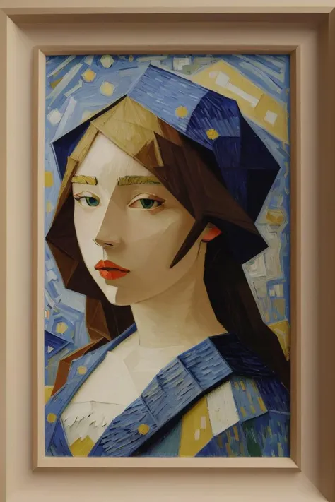 ((best quality)), ((masterpiece)), (detailed), (realistic), girl,   abstract, vincent van gogh, guernica, portrait <lora:lowpoly...