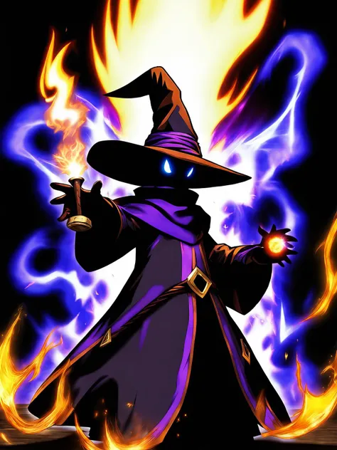 black mage, ultimate power,  casting mighty fireball