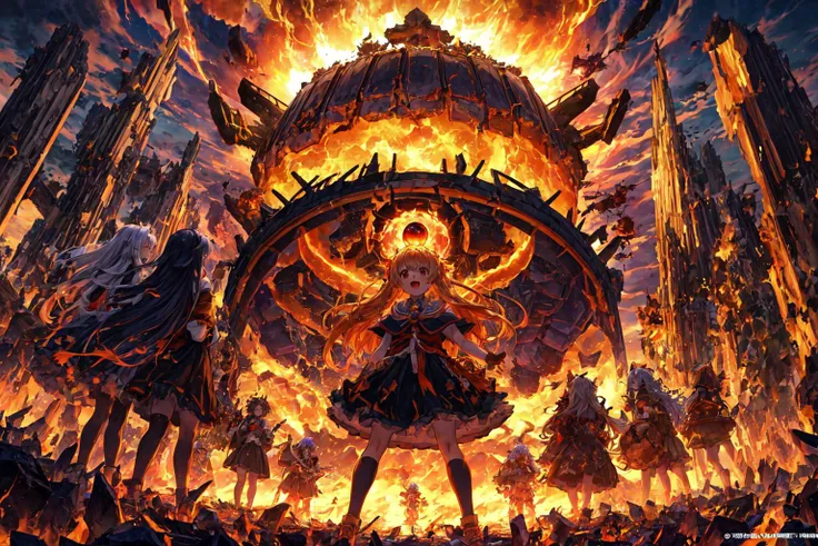 Gather oh mana of destruction, sing the song that binds us all eternally
let us rejoice in the unholy destruction of the world and gather their remains for eternity.
 As i say and act, let this awesome Flaming Energy Ball of eternal hellfire destroy everyt...