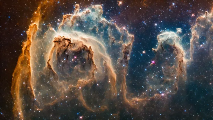 a close up of a very large star formation in the sky