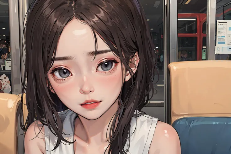 [[[[[finely detailed eyes and detailed face]]]]],1girl, solo, ((bus)) school