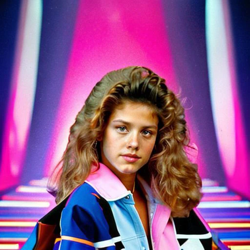 a close up of a woman with long hair wearing a jacket