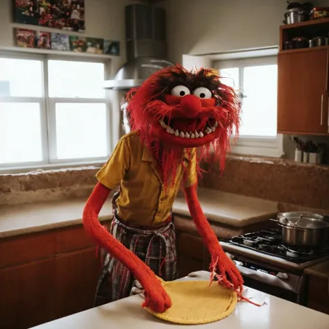 a close up of a person in a kitchen making a dough