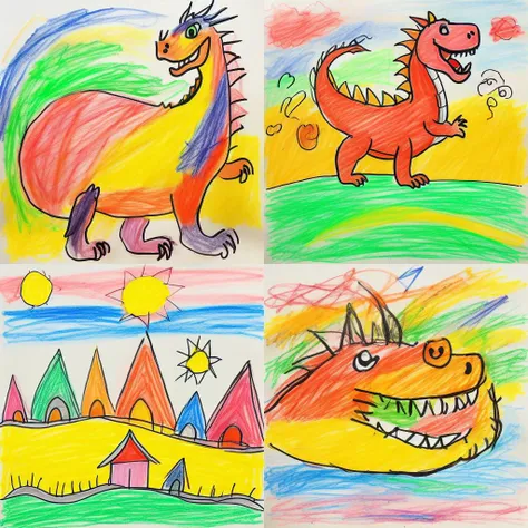 <lora:childrens drawing1.5v1:1>childerns drawing,dragon,