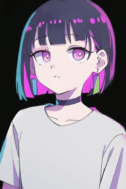 <lora:Nira_studyme_v1:0.8>, pink eyes, nirachan, earrings, bob cut, grey shirt,
standing, upper body, 
 (high quality:1.1), (high resolution:1.1), 4k, 1girl, <lora:NoiseOffset_v2:1.0>