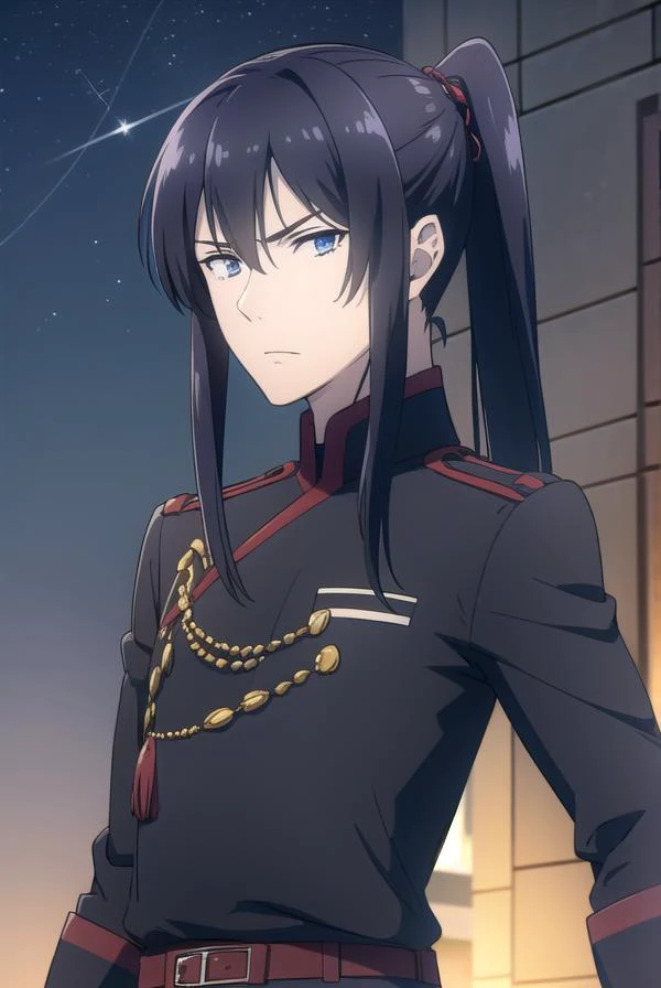 yuukanda, <lora:yuu kanda hallow s1-lora-nochekaiser:1>,
yuu kanda, long hair, black hair, ponytail, male focus,
BREAK uniform, military, military uniform,
BREAK outdoors, city, starry sky, night, moon,
BREAK looking at viewer, (cowboy shot:1.5),
BREAK <ly...