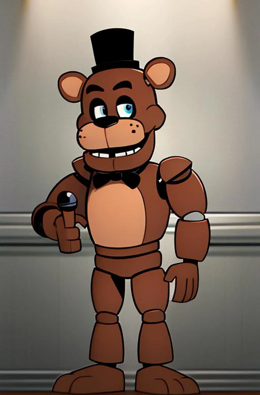 a cartoon image of a five - headed bear with a top hat and a bow tie