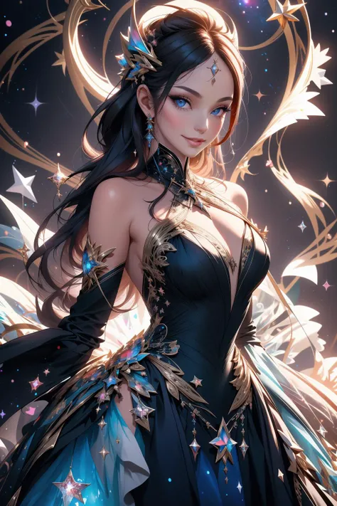 ((Masterpiece, best quality,edgQuality)),smiling,excited,
edgFD, a dress with a lot of stars on it,cosmic dress , woman wearing edgFD, fantasy_dress
<lora:edgFantasy_Dress:1>