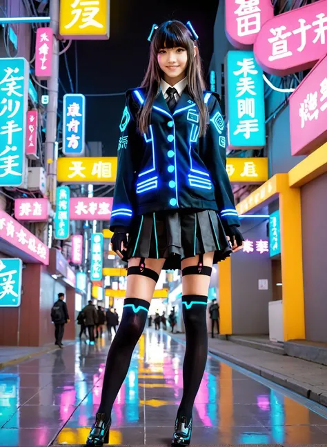 <lora:Princess Lucia:0.6>,
cyberpunk world,best quality,masterpiece,ray tracing, global illumination, solo, cyberpunk japan, science fiction,cyberpunk, symmetry, facing viewer, lucia, (light smile:0.5), looking at viewer, long hair, (((bangs))), depth of f...