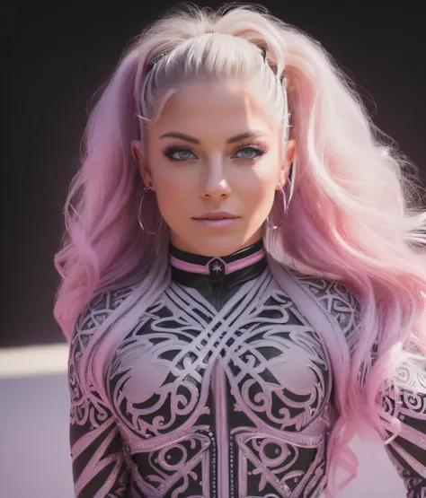 alexabliss, a adult woman, wearing a (wrestling suit, leggings ), <lyco:AlexaBliss:1.0>, (masterpiece, best quality, ultra-detailed, best shadow), high contrast, (best illumination), ((cinematic light)), colorful, hyper detail, dramatic light, intricate de...