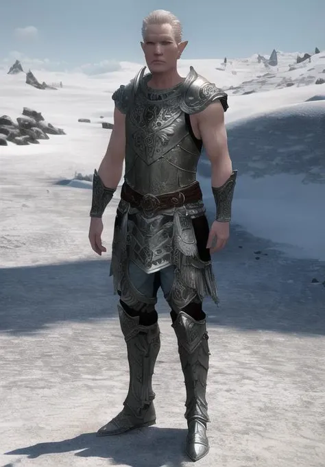 <lora:Snow_Elves-male:0.8>, snow_elves-male, solo, manly, armor, (masterpiece, best quality, absurdres, detailed, ultra-detailed:1.3), (highly detailed, high quality:1.3)