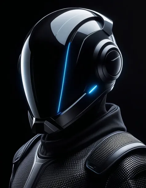 Hyperrealistic art a man in a futuristic suit with a helmet, digiral art, official artwork, reivaille, portrait of an ai, realm, logo without text, inspired by Adam Dario Keel, dark visor covering face, detailed grid as background, iridescent visor, by Asa...