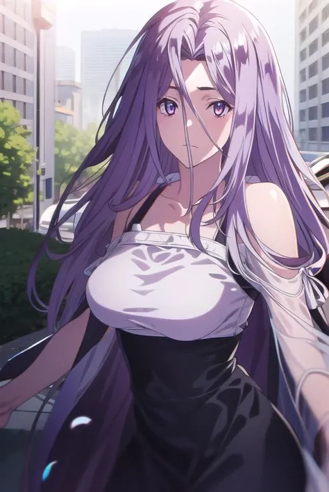 tokime, <lyco:tokime-lyco-nochekaiser:1>, 
tokime, purple hair, (purple eyes:1.1), long hair,
BREAK dress, bare shoulders, white dress,
BREAK looking at viewer,
BREAK outdoors,
BREAK <lyco:GoodHands-beta2:1>, (masterpiece:1.2), best quality, high resolutio...