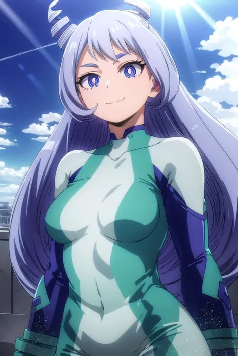 nejirehadou, <lora:nejire hadou s6-lora-nochekaiser:1>,
nejire hadou, long hair, blue eyes, very long hair, blue hair, drill hair, twin drills, hair horns, (bright pupils:1.5), smile,
BREAK gloves, bodysuit, superhero,
BREAK outdoors, city, sky, sun, cloud...