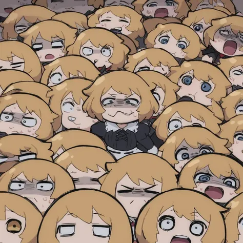 masterpiece, best quality,1girl,meme face ,chibi