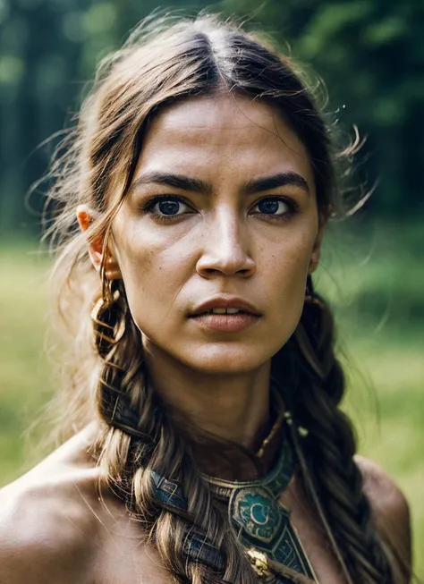 a woman with long hair and a necklace on her neck