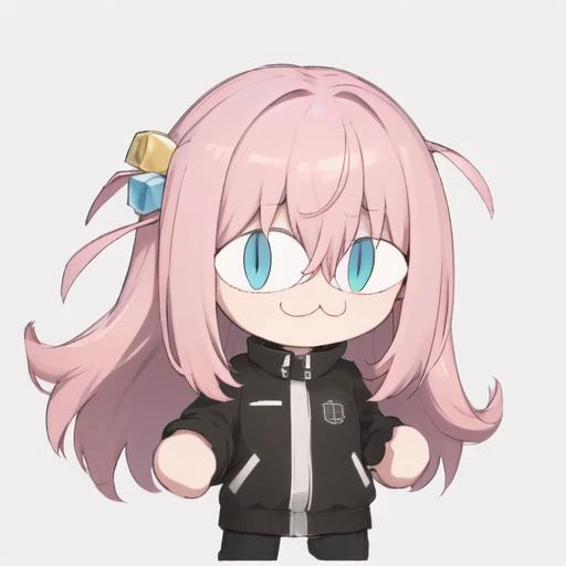 chibi, 1girl, (sketch:1.2), solo, suzuno, hair ornament, cube hair ornament, blue eyes, pink long hair, pink track jacket, bangs, hair between eyes, (pink clothes:1.9), pink jacket,
<lora:necoArcCharacters_necoArcv3final:1> ,<lora:hitoriGotohBocchiThe_v1:1...