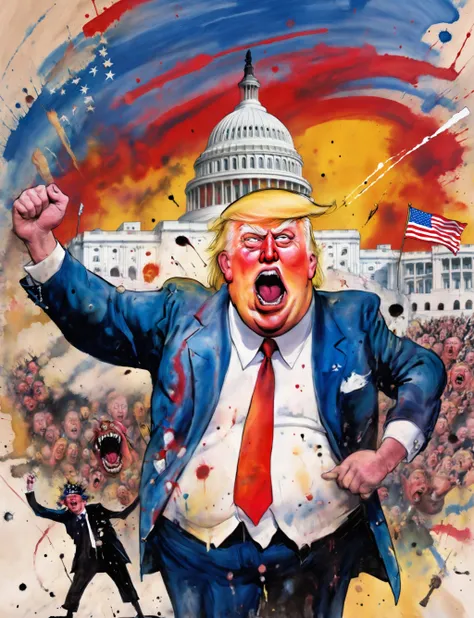 Ralph Steadman SDXL 1.0 art style lora