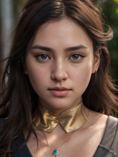 Hyperrealistic art of girl 21 yo, (establishing shot:1.5), Mongolia, skin color medium brown (face:Inverted Triangle Face, Upturned Eyes, [eye color blue], snub-nosed nose, full lips, prominent cheeks, crooked chin) light brown hair, (ultra detailed eyes a...