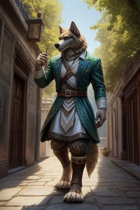 (((Barefoot furry wolf lepricon character))), (((full body))), (((cinematic setting))), (((tritone image with St. Patricks blue, dark fern green and caramel brown hues))), (((Ireland themed)))
Come my love our worlds would part
The gods will guide us acros...