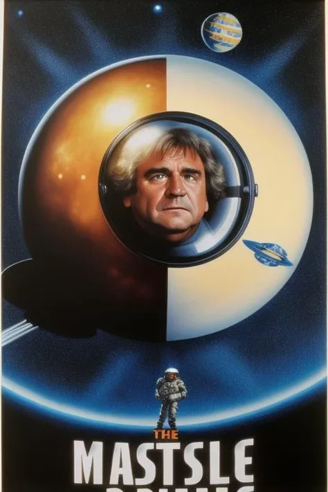 best quality, masterpiece, realistic, detailed, 80s movie poster, space balls