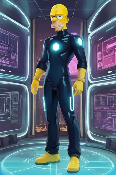 homer simpson in TRON