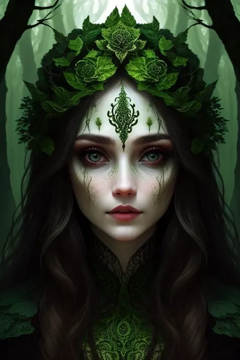 woman in a mythical forest, perfect face, intricate details, horror theme <lora:Teffish - [Anime ArtStyle] - Version 1:1>