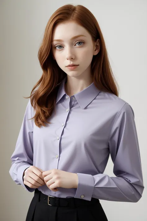 AnnaliseBasso, shirt, long sleeves, upper body