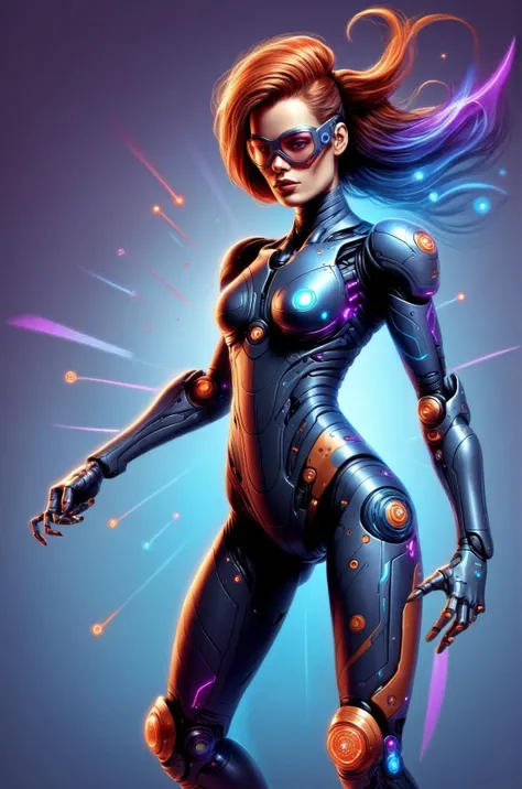 DonM0m3g4XL,2D illustration, female ,cyberlimb specialist  <lora:DonM0m3g4XL-000006:0.85>