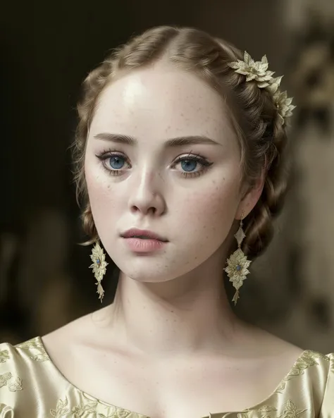 freya mavor, a beautiful england woman wearing traditional wears, (masterpiece), (portrait), (raw photo), (extremely detailed cg...